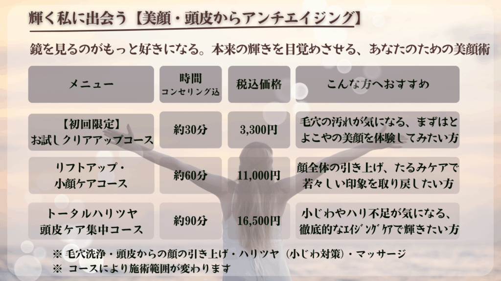 とよこや　メニュー